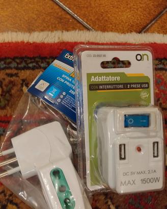 Coppia adattatori prese elettriche 