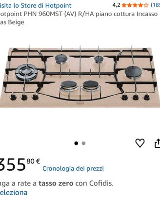 Piano cottura Hotpoint 6 fuochi