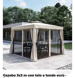 Gazebo 3x3. con  tende e  zanzariere