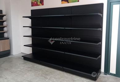 Scaffale in ferro nero da 303 con piani da 40