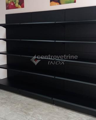 Scaffale in ferro nero da 303 con piani da 40