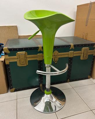 Sgabello bar verde regolabile sedia salotto
