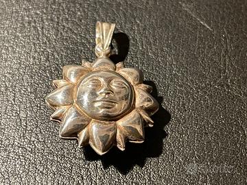 Ciondolo Sole in argento 925 Ciondolo sferico