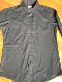 Camicia uomo nera in cotone TRN 1961