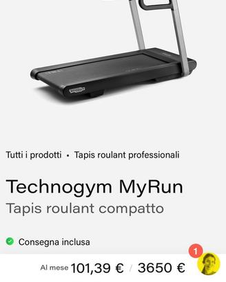 Tapis Roulant Technogym MyRun