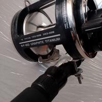 canne da traina con mulinelli