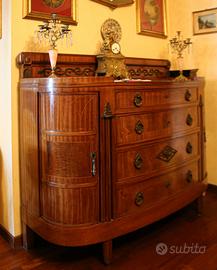 Cassettone soggiorno anni '50 in noce