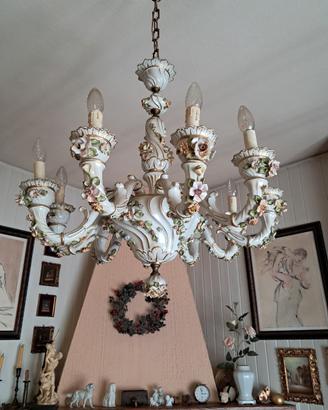 Lampadario Capodimonte 
