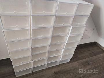 set di 35 Scatole  plastica impilabili per scarp