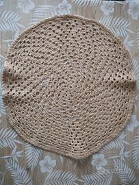 Centrino beige in cotone 