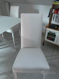 6 sedie in ecopelle bianche
