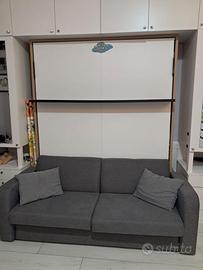 Letto a scomparsa con divano automatico