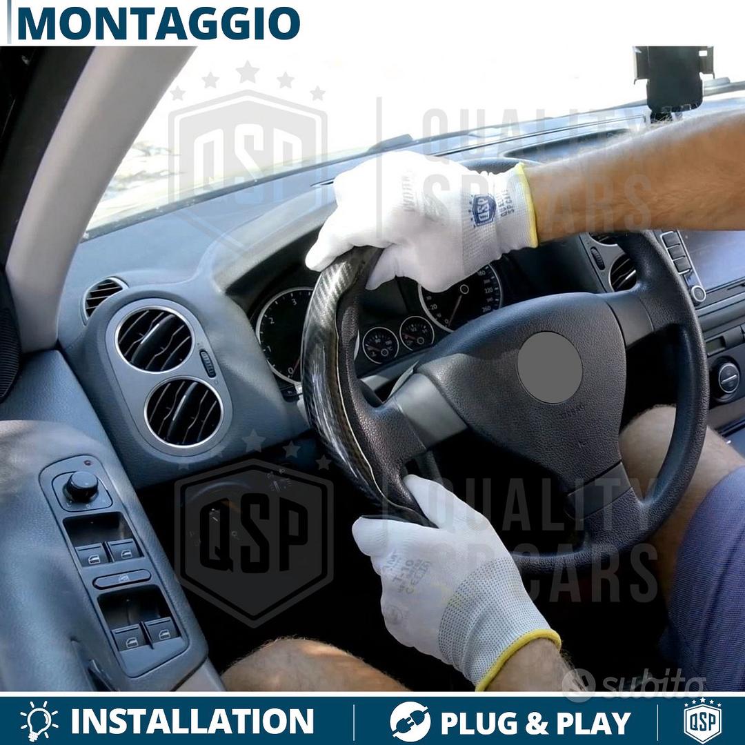 Coprivolante in pelle nera per Peugeot 208 2008