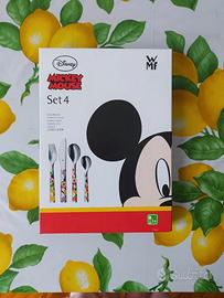 set 4 posate bimbi Disney Mickey Mouse WMF acciaio