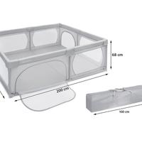 Moby-System Box per Bambini, Grigio, 200 x 180 cm,