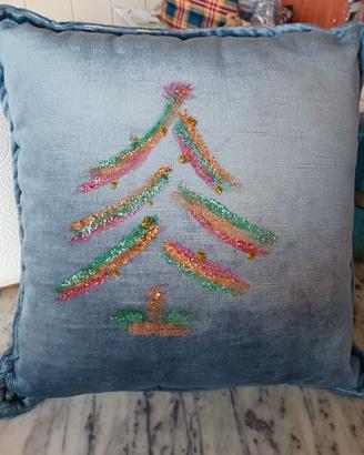 Natale cuscino 40x40 in velluto