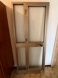 porta in alluminio per vano doccia