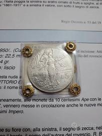 5 lire 1911 periziata bb