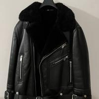 Montone shearling nero