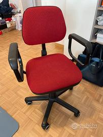 Sedia per scrivania con rotelle