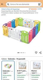 box recinto per bambini 14 pannelli 