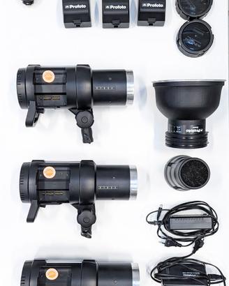 3x PROFOTO B1 Ait TTL 500+trigger+accesori