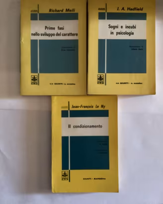 Lotto 3 libri psicologia Giunti-Barbera - leggere