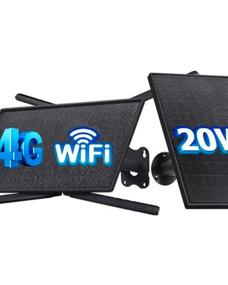 SHIWOJIA 20W Router 4G LTE Solare, Estensore WiFi 