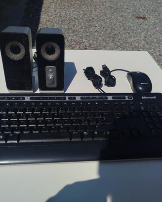 Kit x PC Tastiera, Mouse, e  2 casse Trust