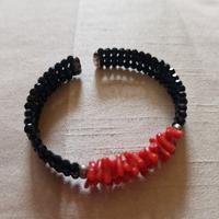 bracciale in agata e corallo 