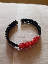 bracciale in agata e corallo 