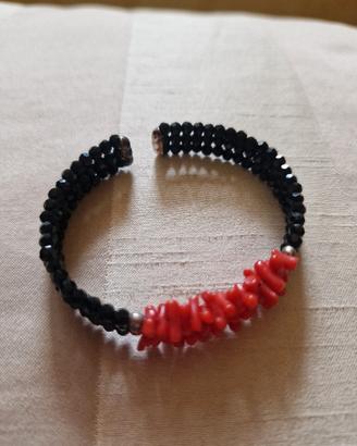 bracciale in agata e corallo 