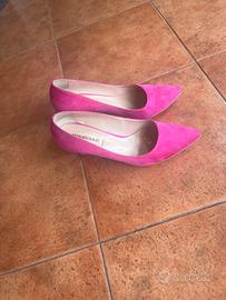 Scarpe camoscio color rosa fuxia
