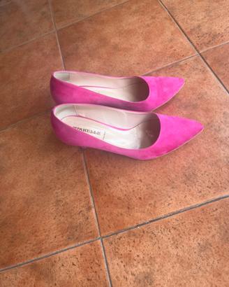 Scarpe camoscio color rosa fuxia