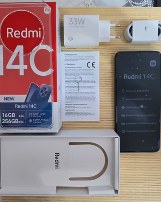 Smartphone "Xiaomi Redmi 14C 256GB Nuovo" Black