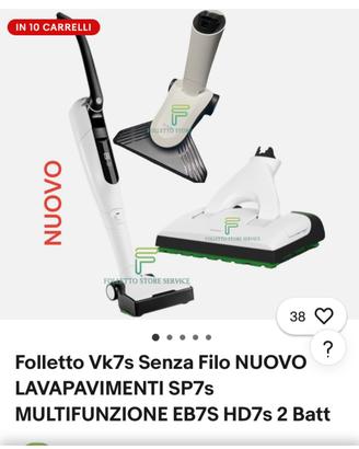 Aspirapolvere e lavapavimento Folletto nuova