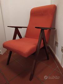 Poltrona in legno reclinabile 