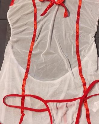 costume infermiera + intimo perle lingerie donna