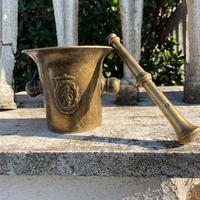 Mortaio vintage bronzo