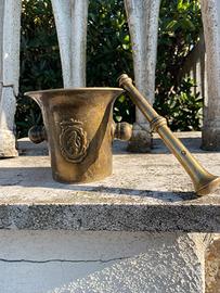 Mortaio vintage bronzo