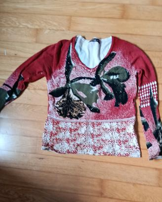 maglione floreale donna 