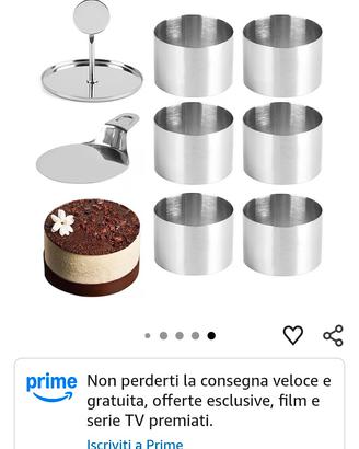 set da 6 anelli acciaio inox per mousse 