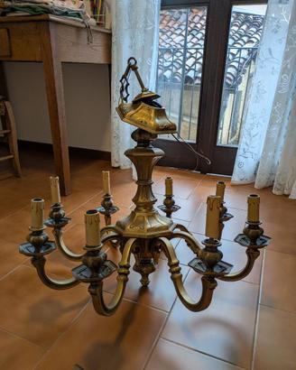 Lampadario in ottone