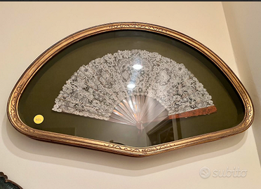 RARITA:VENTAGLIOinMERLETTOeMADREPERLAanticoFINE800