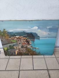 Quadro con paesaggio sul lago 