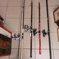 Canne Trabucco e altri Marchi con mulinello 