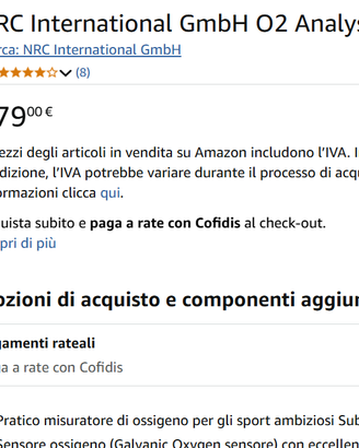 NUOVO Subacquea Analizzatore di Ossigeno 120 €  !!