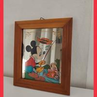 Quadro vintage a specchio - Topolino Walt Disney