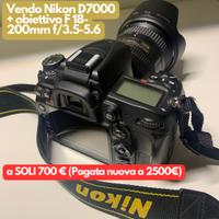 Nikon D7000 + Obiettivo F18-200mm f/3.5-5.6 e acc.