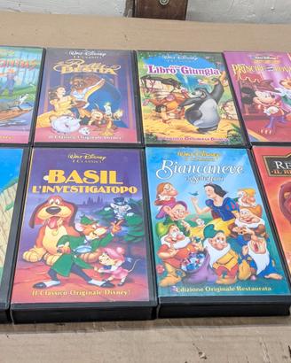 Lotto VHS Classici Disney 8 pezzi videocassette